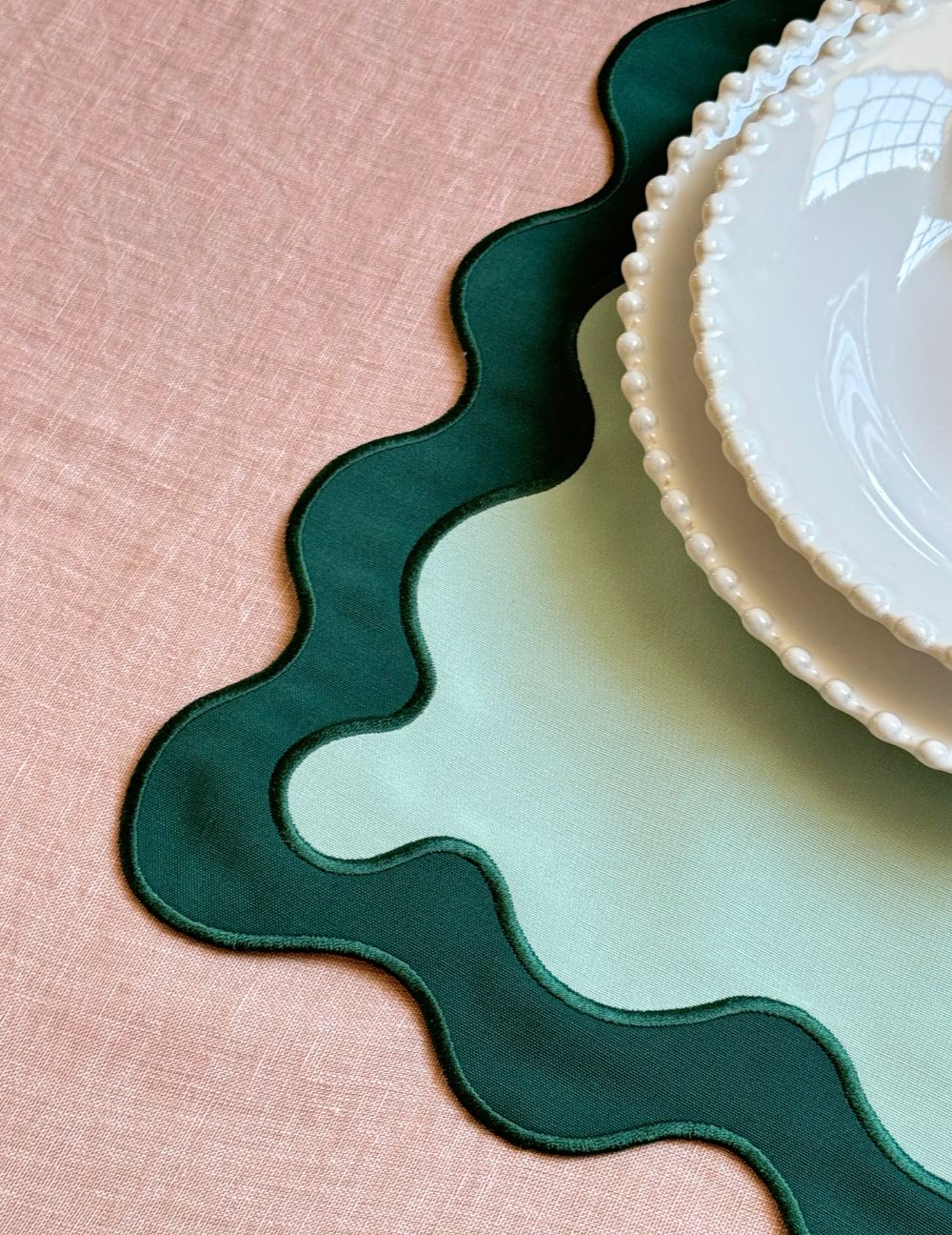 Tonal Green Luxury Placemats