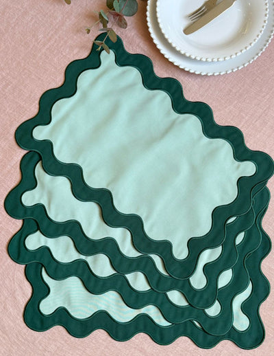 Tonal Green Luxury Placemats