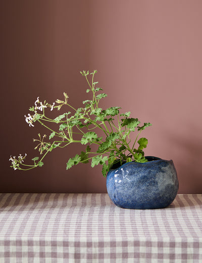 Adalyn Blue Stoneware Pot