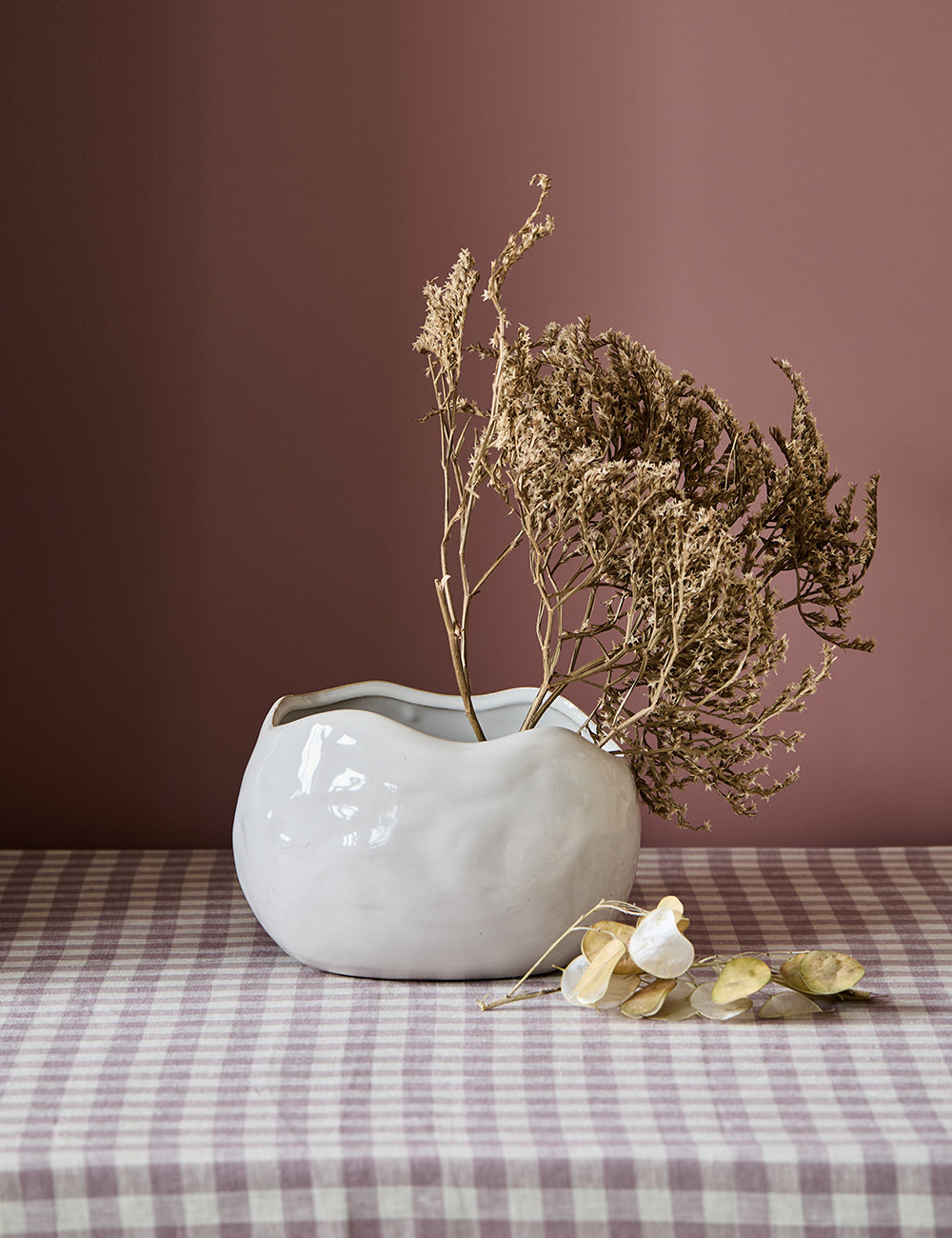 Adalyn White Stoneware Pot