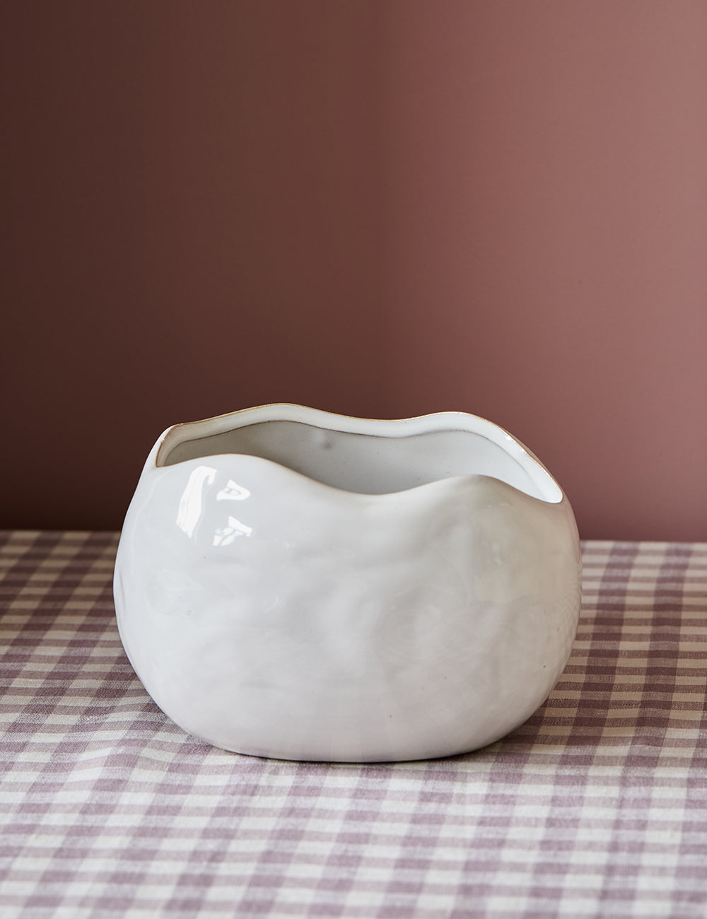 Adalyn White Stoneware Pot