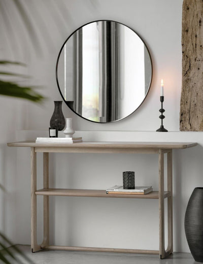 Albie Minimalist Console Table - Smoked