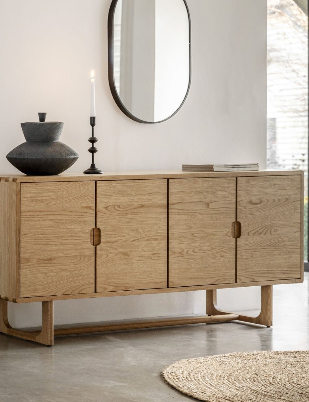 Albie Minimalist Sideboard - Natural