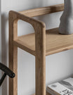 Albie Minimalist Wide Display Shelves - Natural