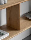 Albie Minimalist Wide Display Shelves - Natural