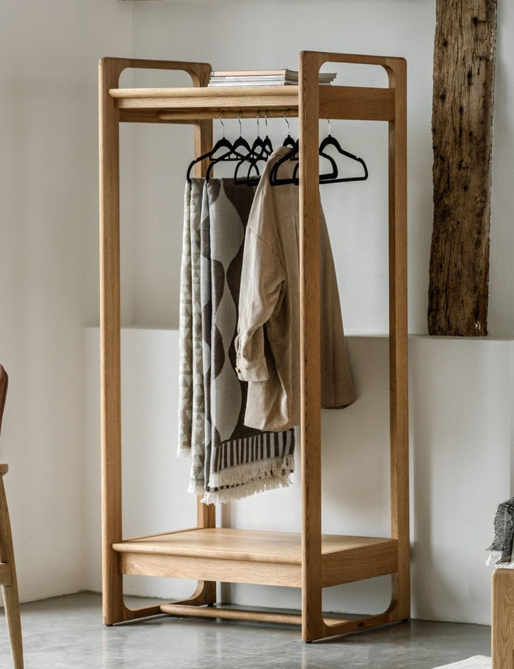 Wooden hanging clothes rack sale