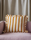 Amuse La Bouche Large Striped Ochre & Blush Cushion