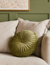 Bella Velvet Cushion - Olive