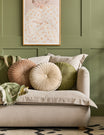 Bella Velvet Cushion - Olive