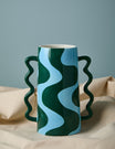 Blue & Green Sarai Wavy Vase