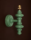 Button Wall Light in Moss Green