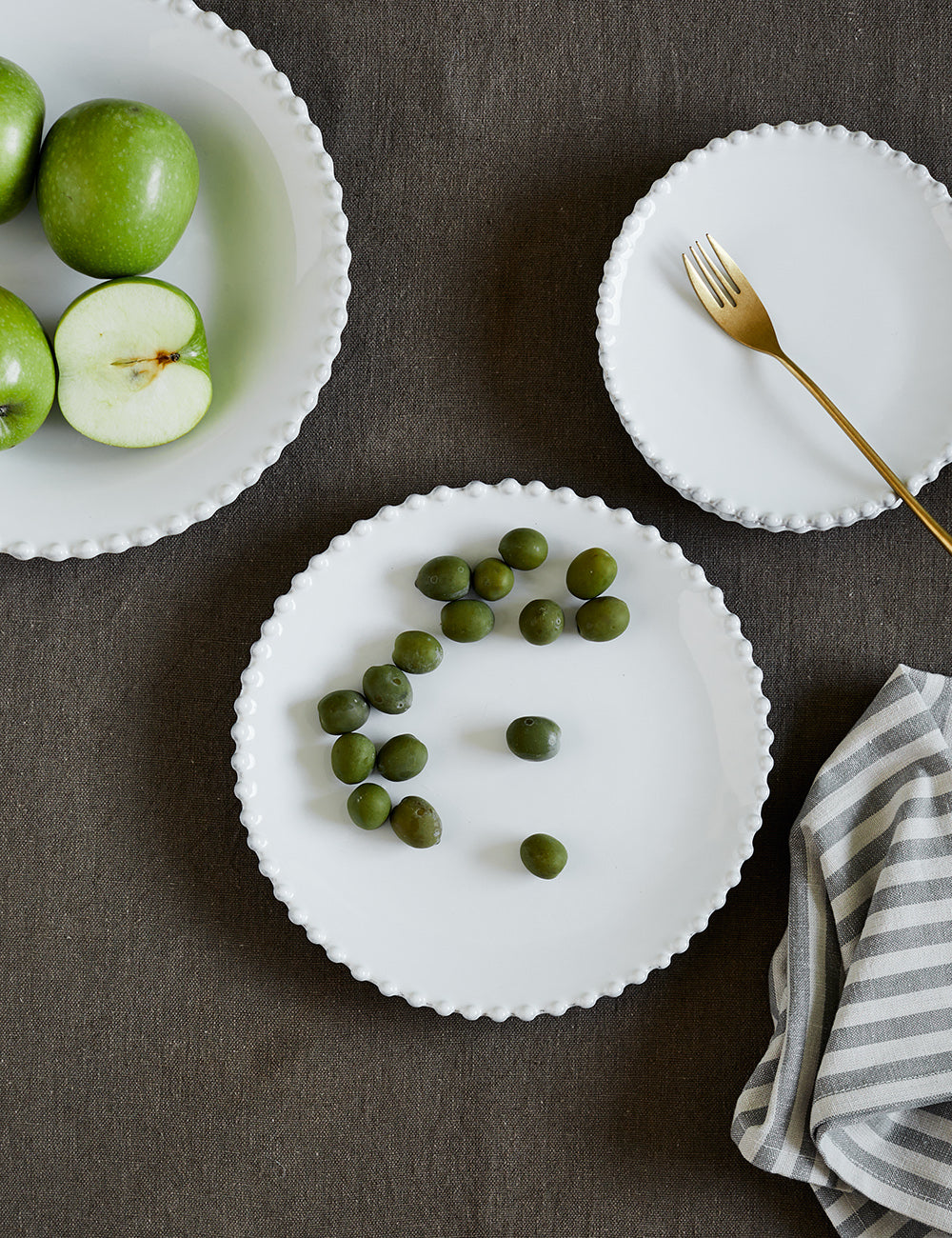 White Pearl Stoneware Salad Plate