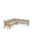 Smooth Wooden Outdoor Corner Sofa