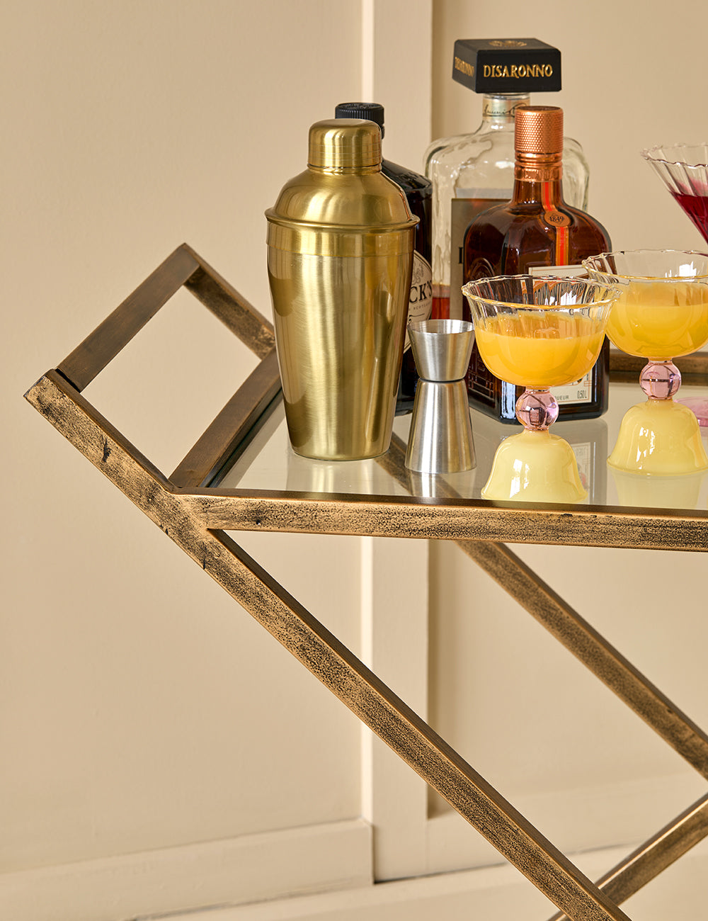 Gold Drinks Trolley