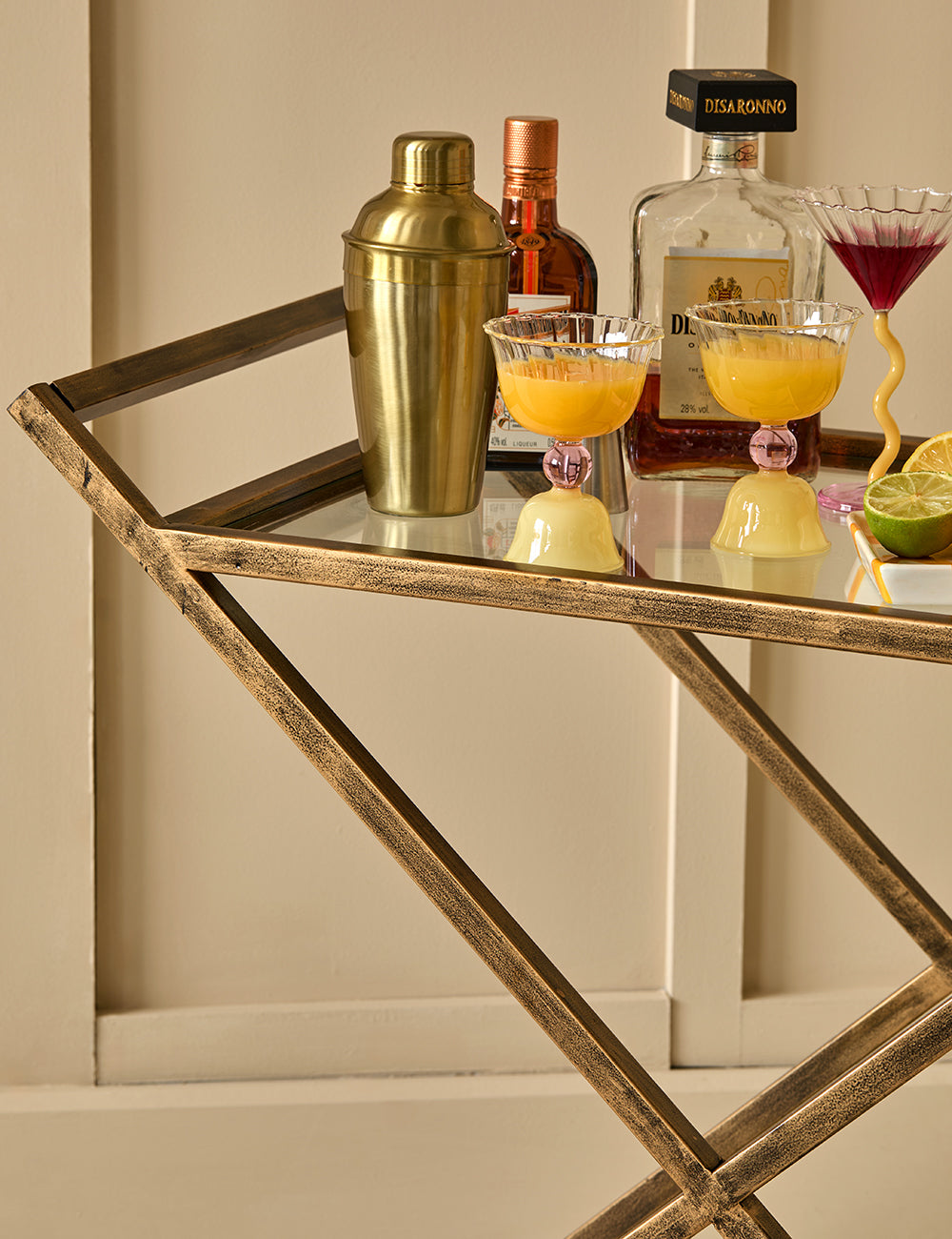 Gold Drinks Trolley