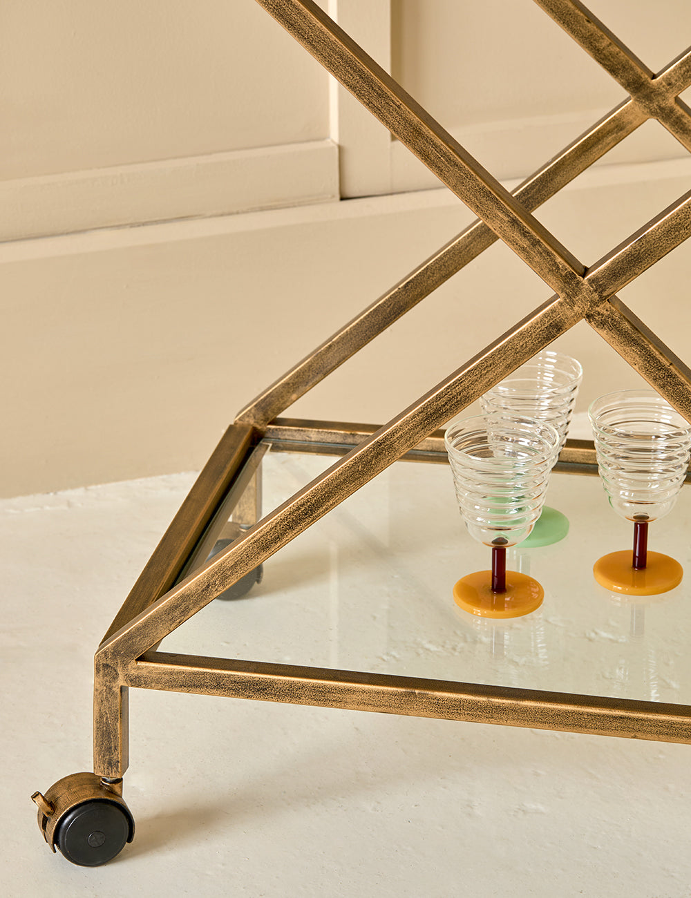 Gold Drinks Trolley