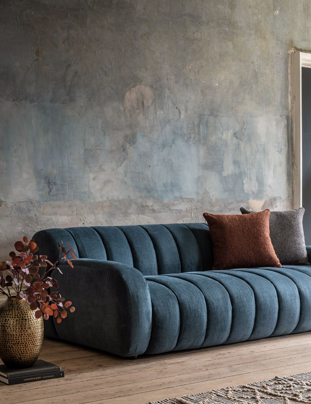 Grace 3 Seater Sofa in Dusty Blue