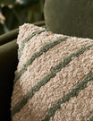 Green & Cream Tufted Cushion Cover