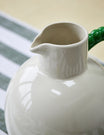 Green & Off-White Decorative Jug