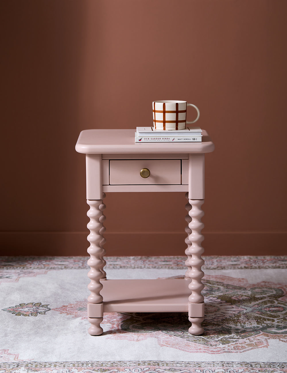 Harlow Bedside Table in Desert Rose