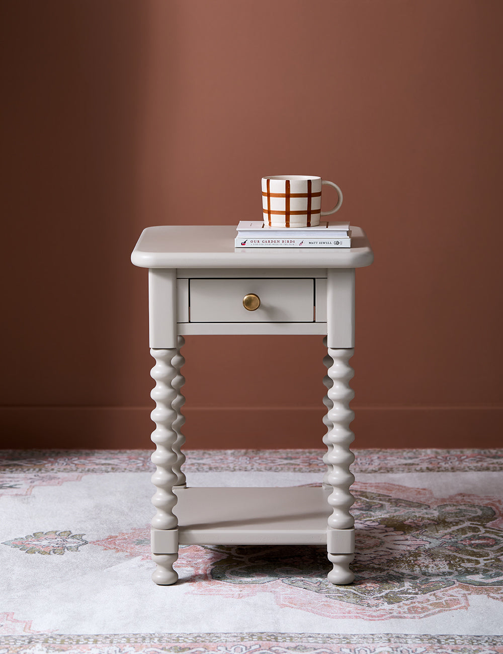 Harlow Bedside Table in Panna Cotta