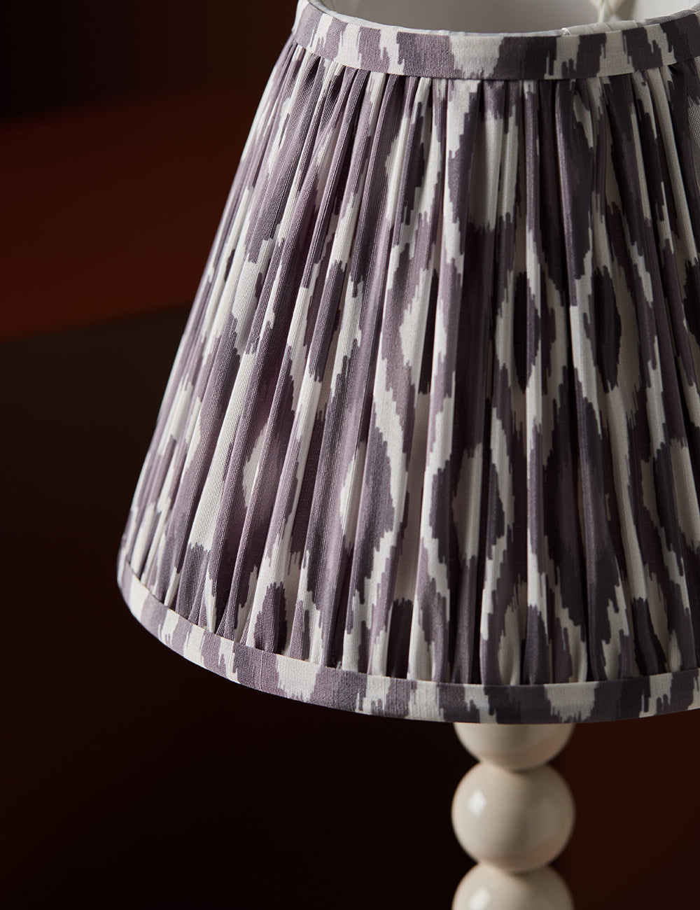 Ida Ikat Print Shade in Pearl Grey - Medium