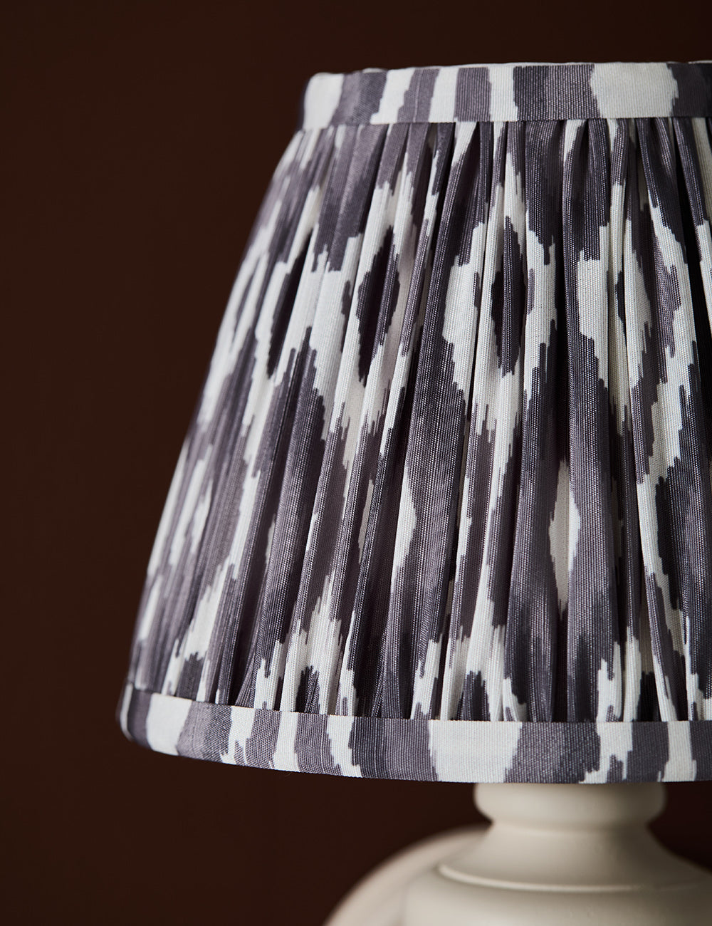 Ida Ikat Print Shade in Pearl Grey - Small