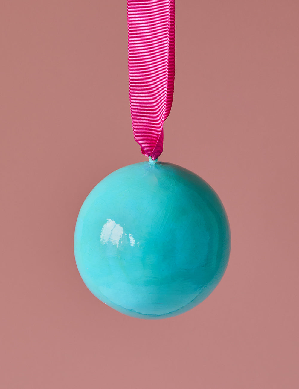 Big Light Blue Colour Block Bauble