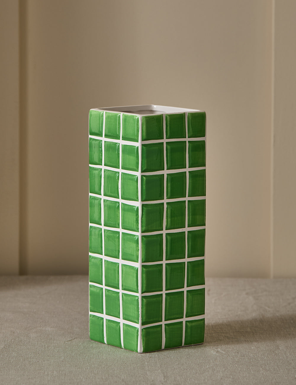 Mint Tiled Vase