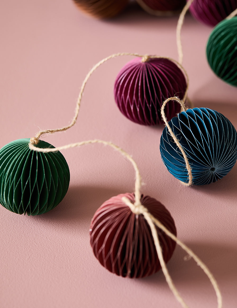 Opulent Colours Paper Origami Ball Garland