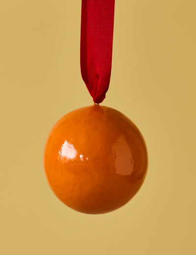 Orange Colour Block Bauble