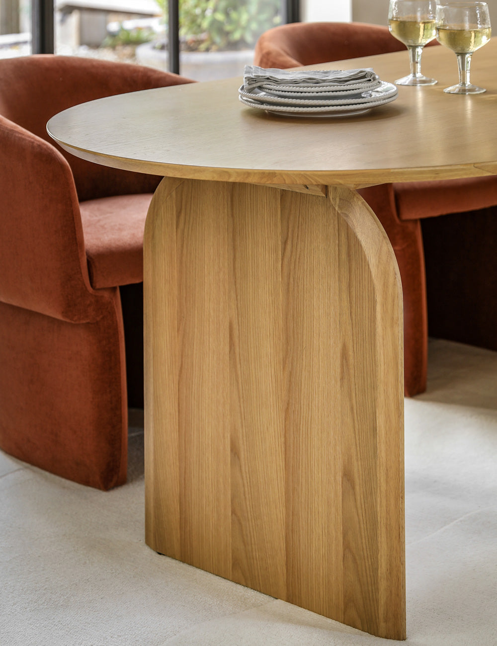 Orson Retro Curved Dining Table