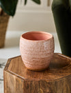 Peach Stoneware Flowerpot