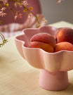 Pink Petals Footed Bowl