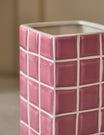 Pink Tiled Vase