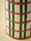 Pink & Green Chequered Vase