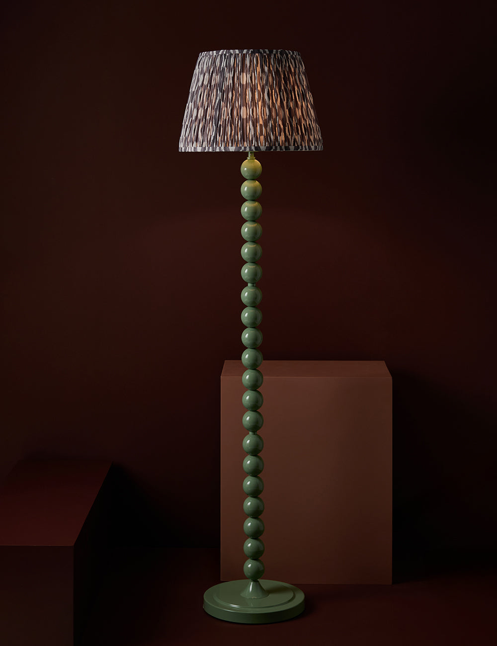 Raddle Floor Lamp Base in Moss Green