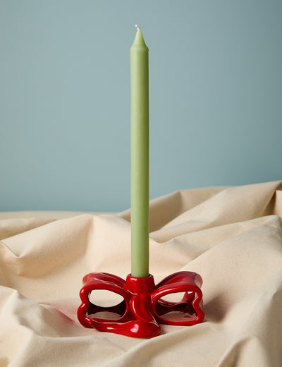 Red Bow Candle Holder