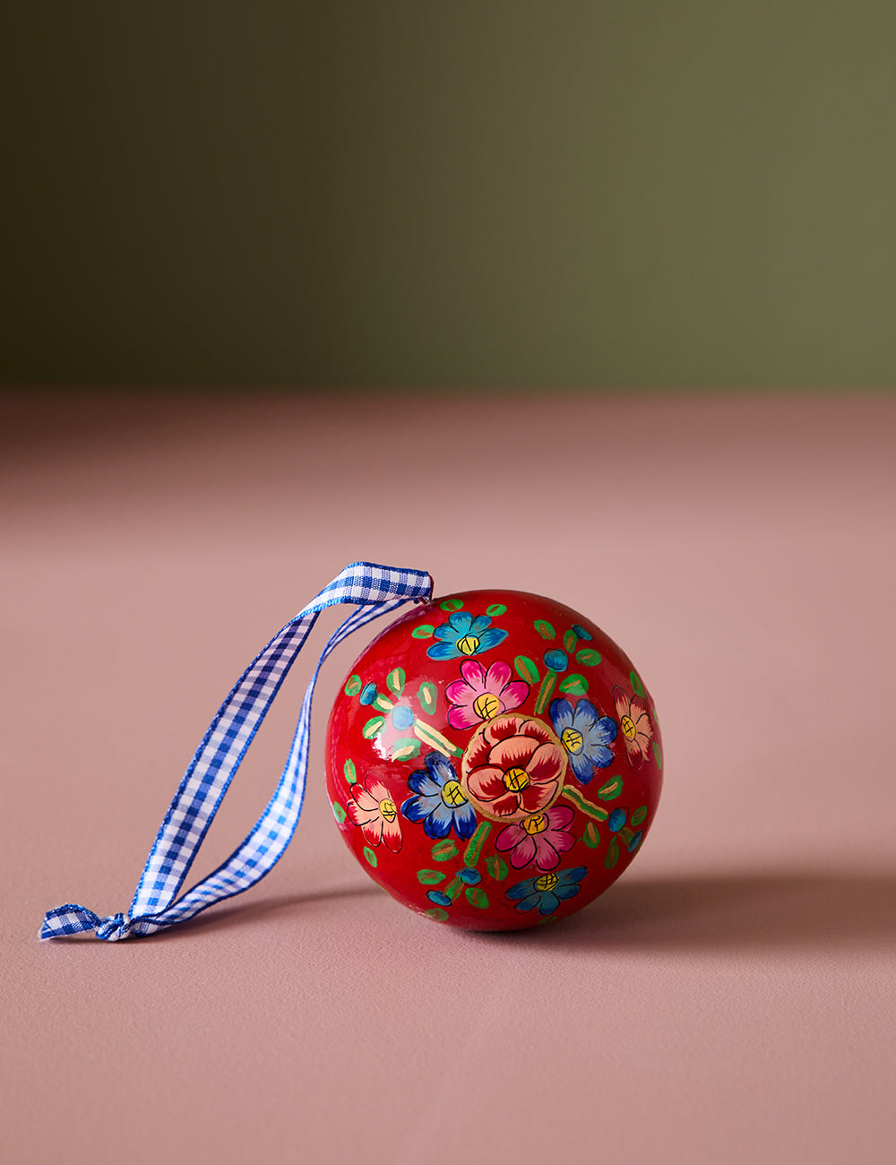 Red Floral Bauble