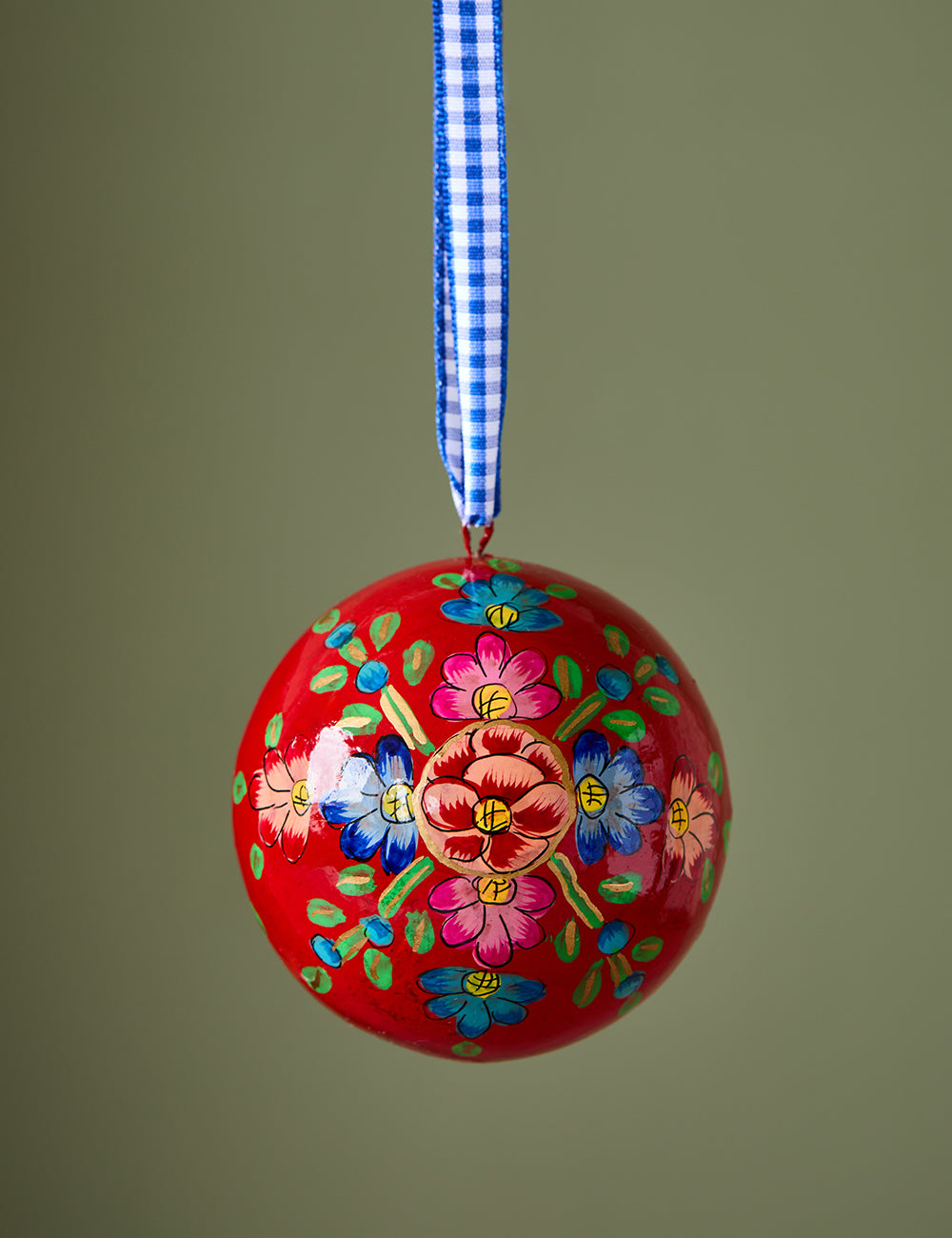 Red Floral Bauble