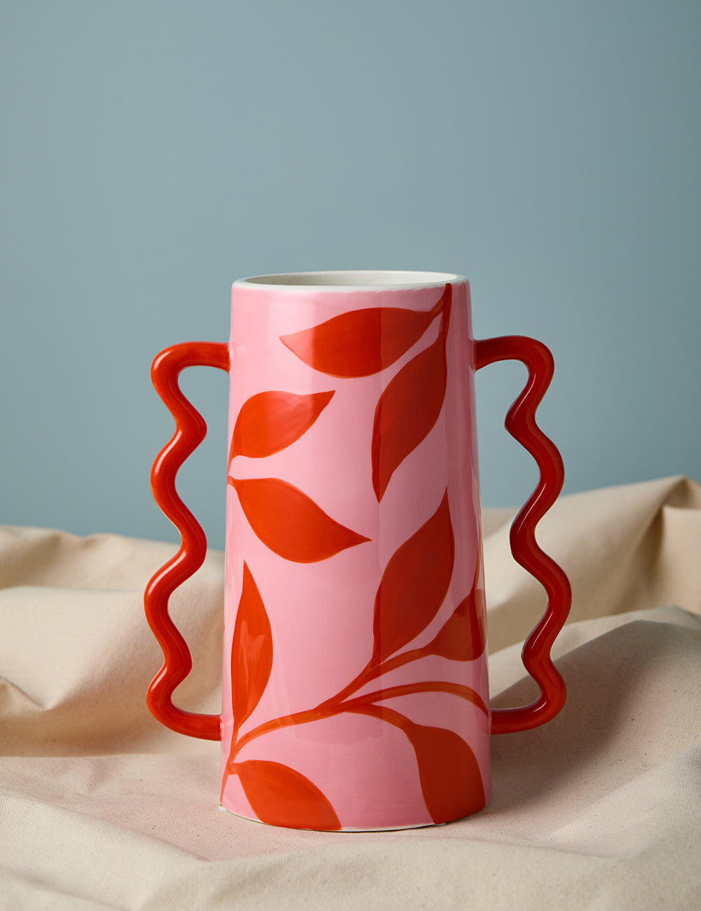 Red & Pink Sarai Wavy Vase