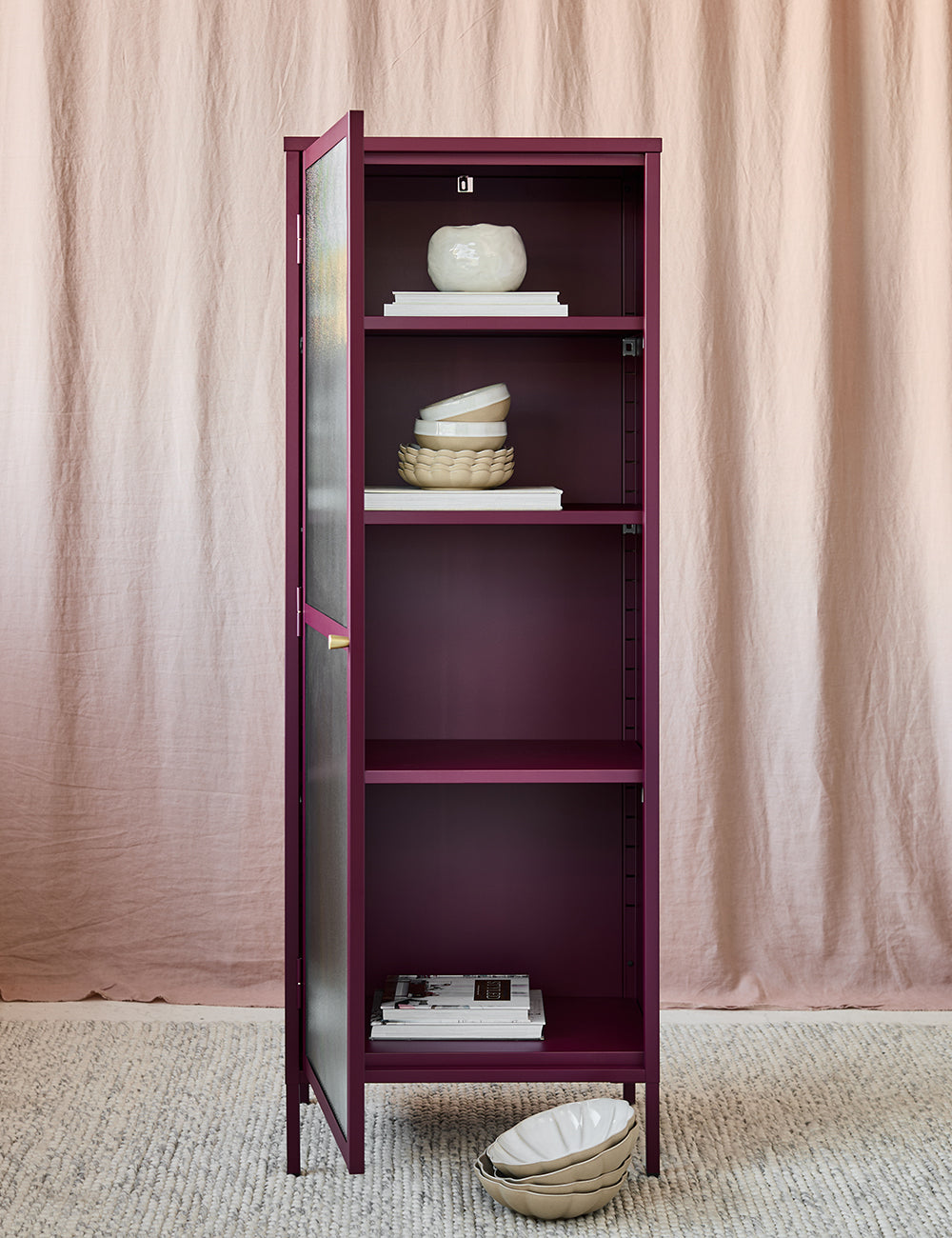 Reed Slender Cabinet in Maroon