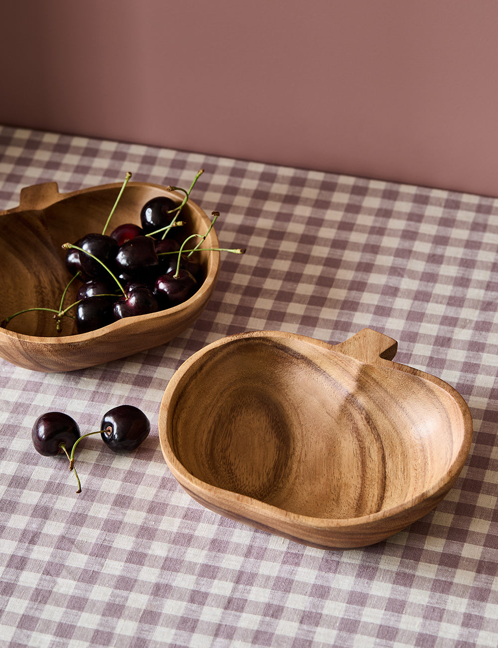 HKliving Retro Acacia apple bowl