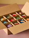 Set of 12 Stripey Baubles