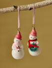 Set of 2 Retro Snowmen Decorations