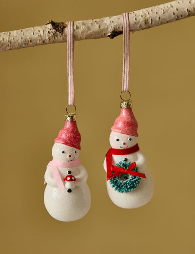 Set of 2 Retro Snowmen