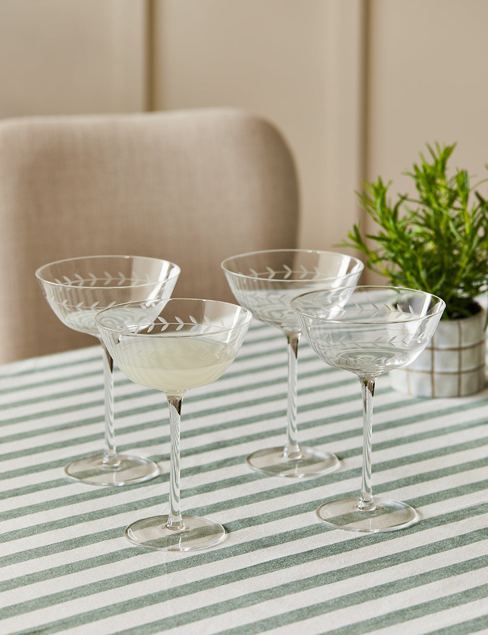 Set of 4 Martini Glasses