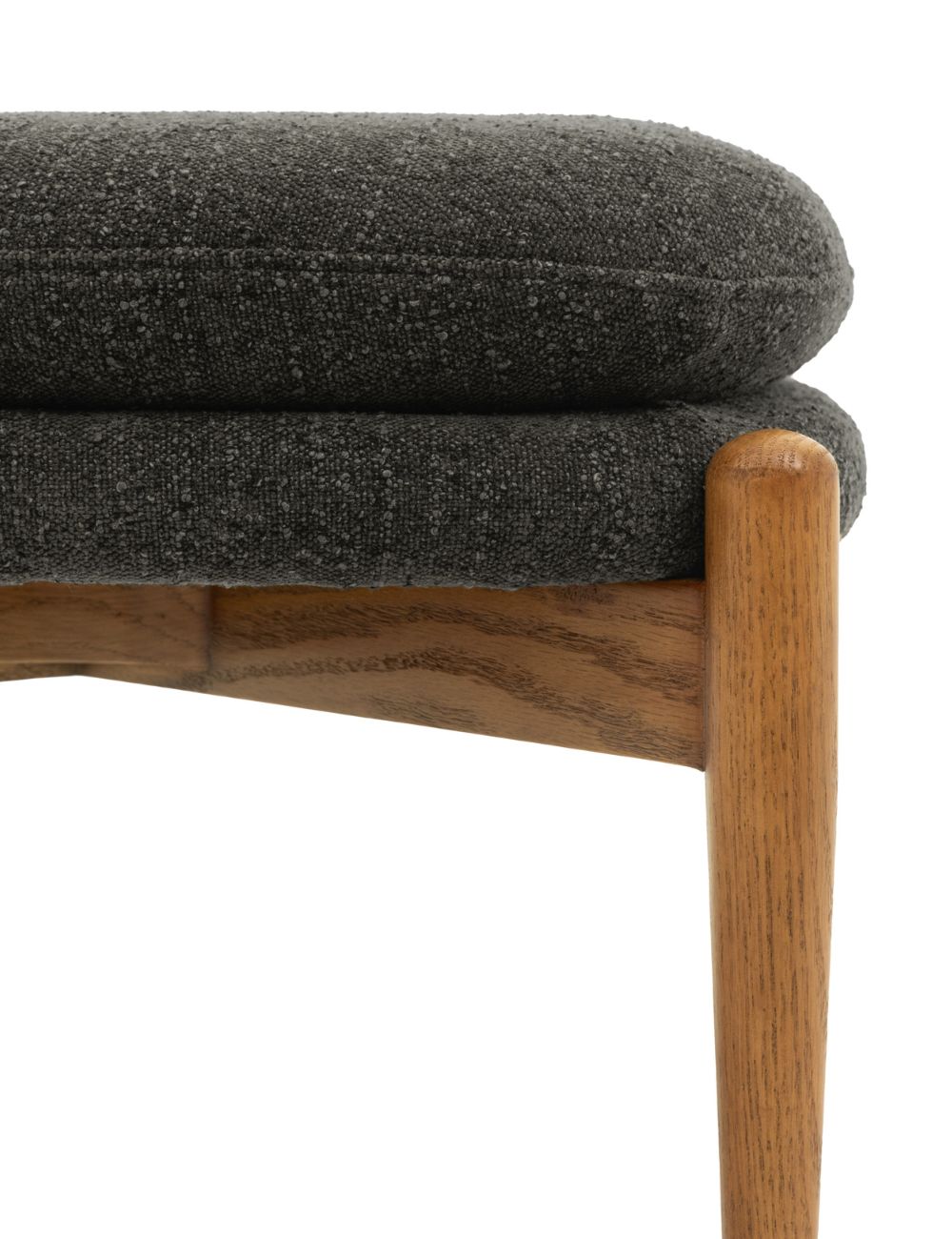 Sonny Charcoal Boucle Footstool