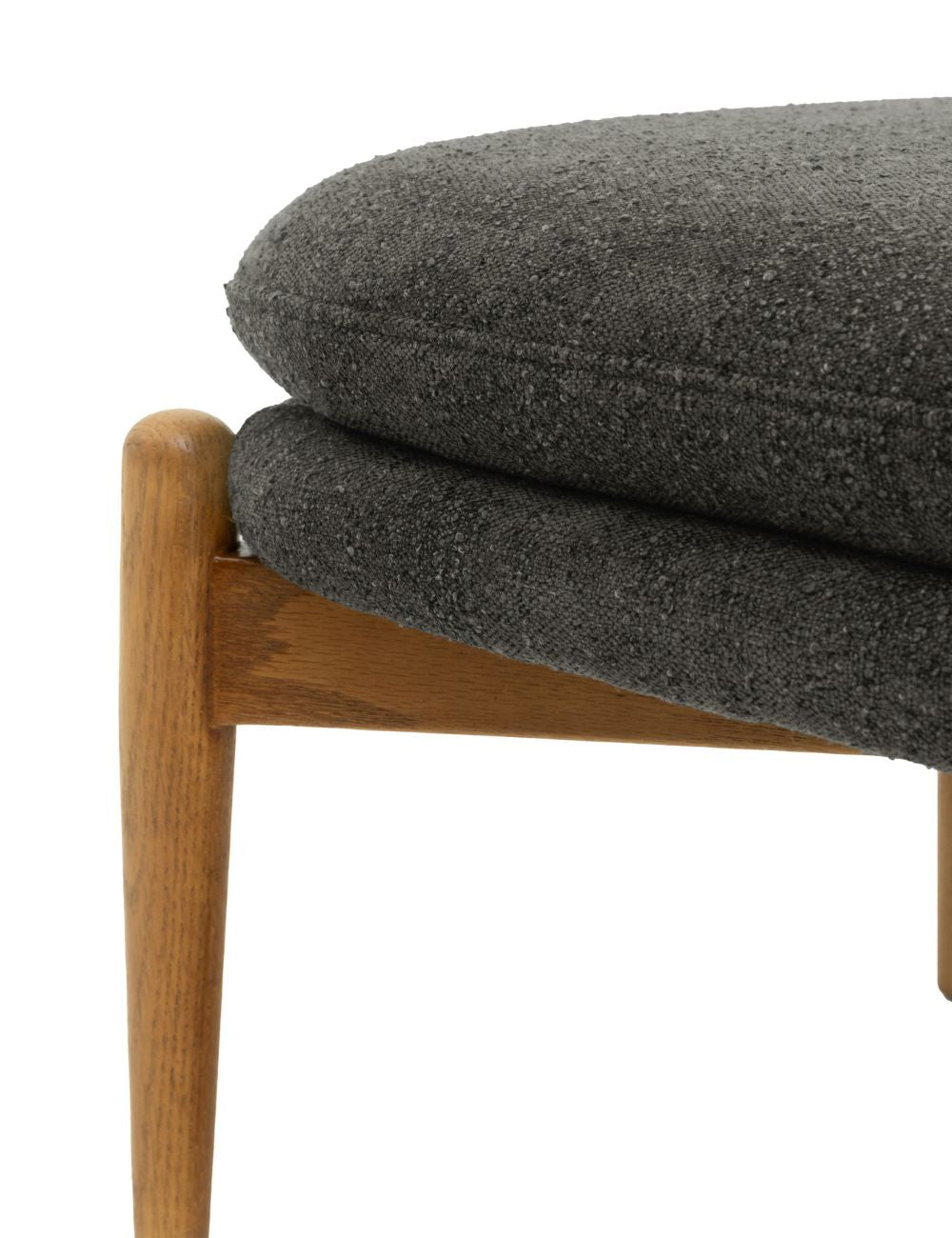 Sonny Charcoal Boucle Footstool