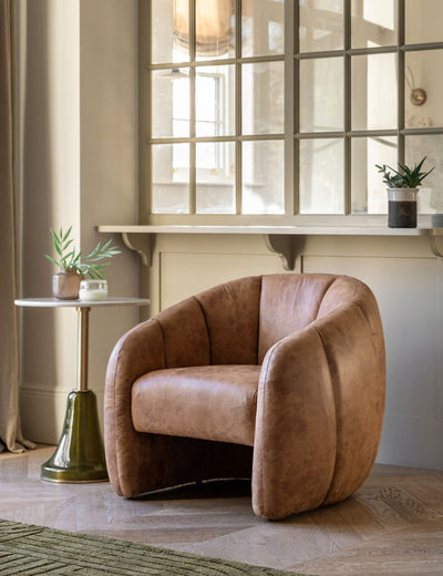 Stella Leather Tub Chair